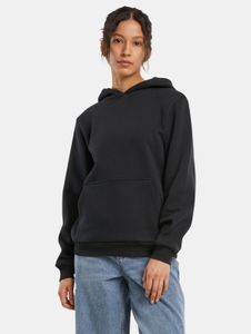 Sudadera con capucha para mujer Build Your Brand, cómoda, 330 g/m², de algodón, color negro.