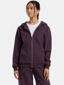 Felpa con cappuccio da donna Modern Build Your Brand con cerniera, 330 g/m² di cotone, viola
