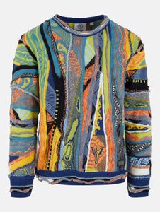 Sudadera cómoda para hombre de Carlo Colucci, azul/multicolor.