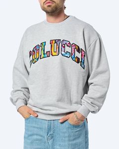 Sweat-shirt Carlo Colucci pour homme, en coton doux, gris