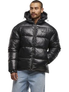 Veste élégante Carlo Colucci pour homme, avec fermeture éclair et capuche, noire