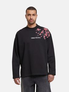 Cómoda sudadera oversize de algodón para hombre de Carlo Colucci, color negro.