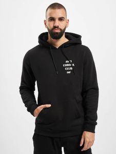 Sudadera con capucha Modern DEF para hombre con cordón ajustable, algodón, color negro.