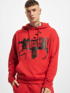 Sudadera con capucha cómoda para hombre de la marca DEF, con capucha de algodón, color rojo.