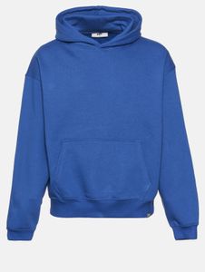 Modern DEF men's hoodie with pockets and hood, 360 g/m² cotton, blue