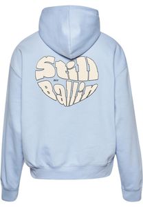 lässiges DEF Herren Sweatshirt Rippstrick Kapuze mit Baumwolle Hell-Blau