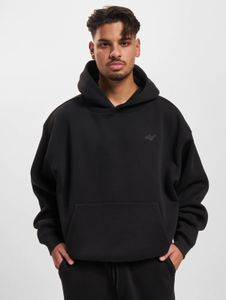 bequemer DEF Herren Hoodie Rippstrick Kapuze Schwarz