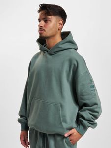 bequemer DEF Herren Hoodie Rippstrick Kapuze mit Baumwolle Grün