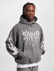 lässiger DEF Herren Hoodie Rippstrick Kapuze mit Baumwolle Grau