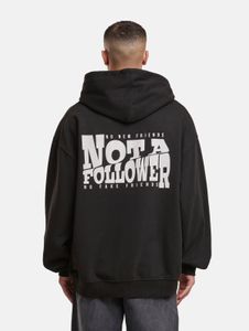 bequemer DEF Herren Hoodie Rippstrick Kapuze mit Baumwolle Schwarz