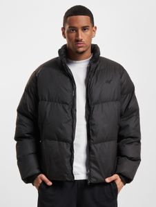 lässige DEF Herren Jacke Reißverschluss Rippbündchen Schwarz