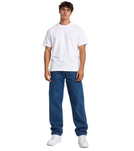 Jean DEF confortable pour homme, en coton bleu
