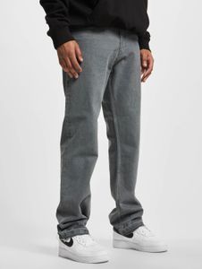 moderne DEF Herren Jeans Straight Fit Reißverschluss mit Baumwolle Grau