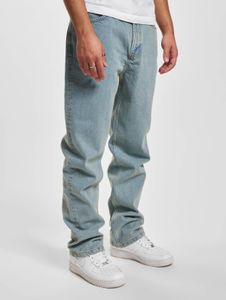 bequeme DEF Herren Jeans Straight Fit Taschen gesteppt mit Baumwolle Blau