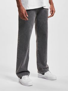 Vaqueros elegantes de la marca DEF para hombre, con bolsillos con cremallera, de algodón, color gris.