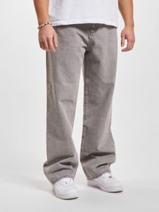 Pantalones vaqueros modernos DEF para hombre con bolsillos con cremallera, de algodón, color gris.