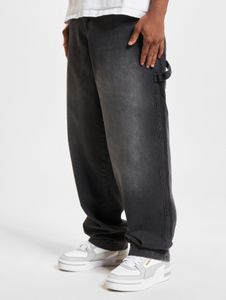 Pantalones vaqueros cómodos de hombre DEF con algodón, color negro.