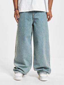 Pantalones vaqueros casuales DEF para hombre con bolsillos con cremallera, de algodón, color azul.