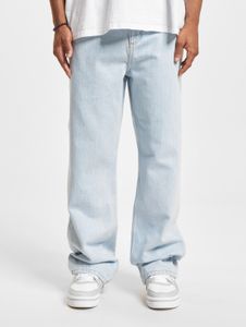 Pantalones vaqueros modernos DEF para hombre con bolsillos con cremallera, de algodón, color azul.