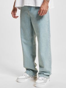 Pantalones vaqueros modernos DEF para hombre con bolsillos con cremallera, de algodón, color azul.