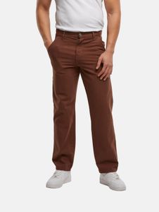 Cómodos pantalones vaqueros de corte recto para hombre de la marca DEF, confeccionados en algodón, color marrón.