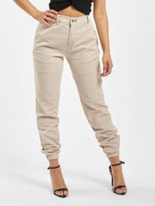 Eleganti jeans da donna DEF elasticizzati in cotone, beige