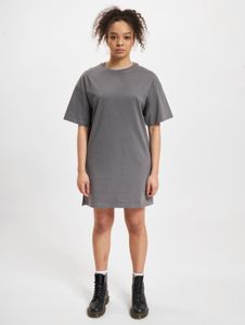 Elegante vestido de mujer DEF de algodón, color gris.