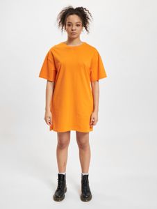 Robe élégante DEF pour femme, en maille et coton, orange