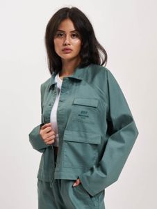 Jean DEF confortable pour femme, extensible, zippé, coupe skinny, en coton vert