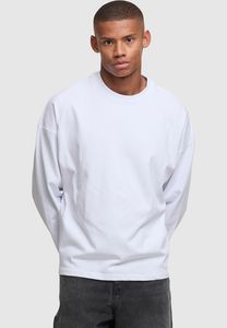 Sudadera moderna DEF de talla grande para hombre, de algodón, color blanco.