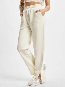 versatile DEF women's trousers with cotton ecru-white