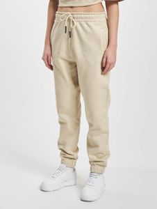 Modern DEF women's trousers with drawstring, cotton, beige