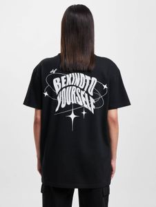 T-shirt casual da donna DEF, 240 g/m², cotone, nera