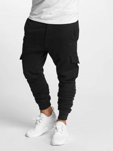 Comfortable DEF men's jeans with drawstring and pockets, 300 g/m² cotton, black