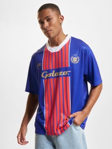 Camiseta moderna DEF para hombre, de malla azul