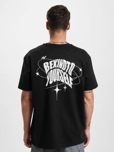sportliches DEF Herren T-Shirt Oversize 240 g/m² mit Baumwolle Schwarz