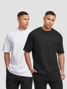 T-shirt oversize pour homme Modern DEF en coton, noir et blanc