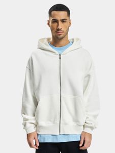 Felpa con cappuccio da uomo DEF in morbido cotone, colore ecru-bianco
