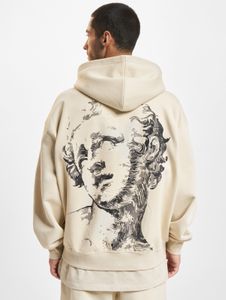 Comoda felpa con cappuccio da uomo DEF con tasche e cappuccio, realizzata in cotone, beige