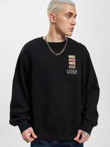 modernes Dangerous DNGRS Herren Sweatshirt Rippstrick mit Baumwolle Schwarz