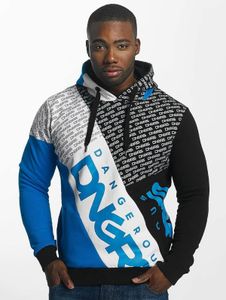 Soft Dangerous DNGRS Men's Hoodie with Drawstring Hood, Cotton, Blue