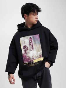 Sweat à capuche oversize Casual Dangerous DNGRS pour homme, en coton noir
