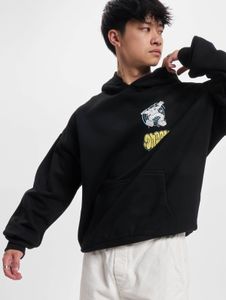 Casual Dangerous DNGRS Men's Hoodie with Hood, 460 g/m², Cotton, Black