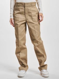 Casual Dickies women's jeans with zipper pockets, beige