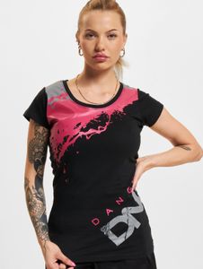 sportliches Dangerous DNGRS Damen T-Shirt 190 g/m² mit Baumwolle Schwarz