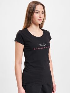T-shirt femme Modern Dangerous DNGRS en coton noir