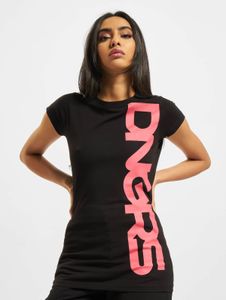 lässiges Dangerous DNGRS Damen T-Shirt mit Baumwolle Schwarz/Rosa