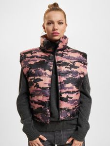 Veste femme Stylish Dangerous DNGRS, fermeture éclair, coupe oversize, motif camouflage