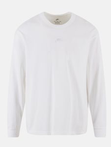 Sudadera cómoda para hombre de NIKE con puños acanalados y algodón, color blanco.
