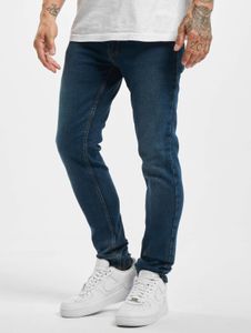 lässige Denim Project Herren Jeans Skinny Fit Stretch Reißverschluss mit Baumwolle Blau